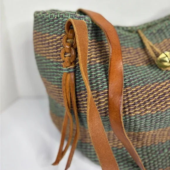 Ralph Lauren Denim & Supply vintage bucket bag leather Boho 90’s beach bag purse - Picture 2 of 7